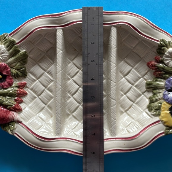 New Debco Ceramic 3 Section Serving Relish Tray Dish - Picture 7 of 9